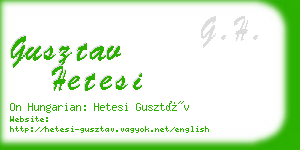 gusztav hetesi business card